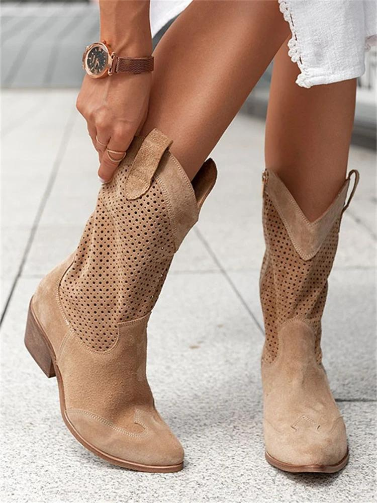 Zwergini-Mode | Atmungsaktive Cowboy-Stiefel für Damen Komfortabel & Trendy