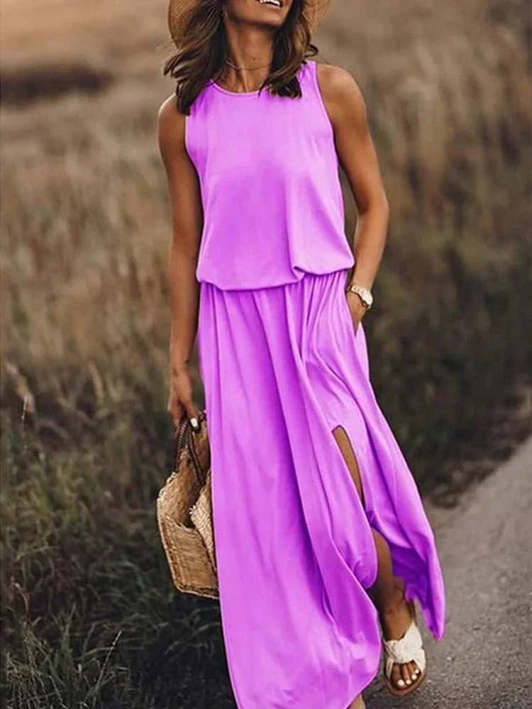 Zwergini-Mode – entspanntes weißes maxikleid