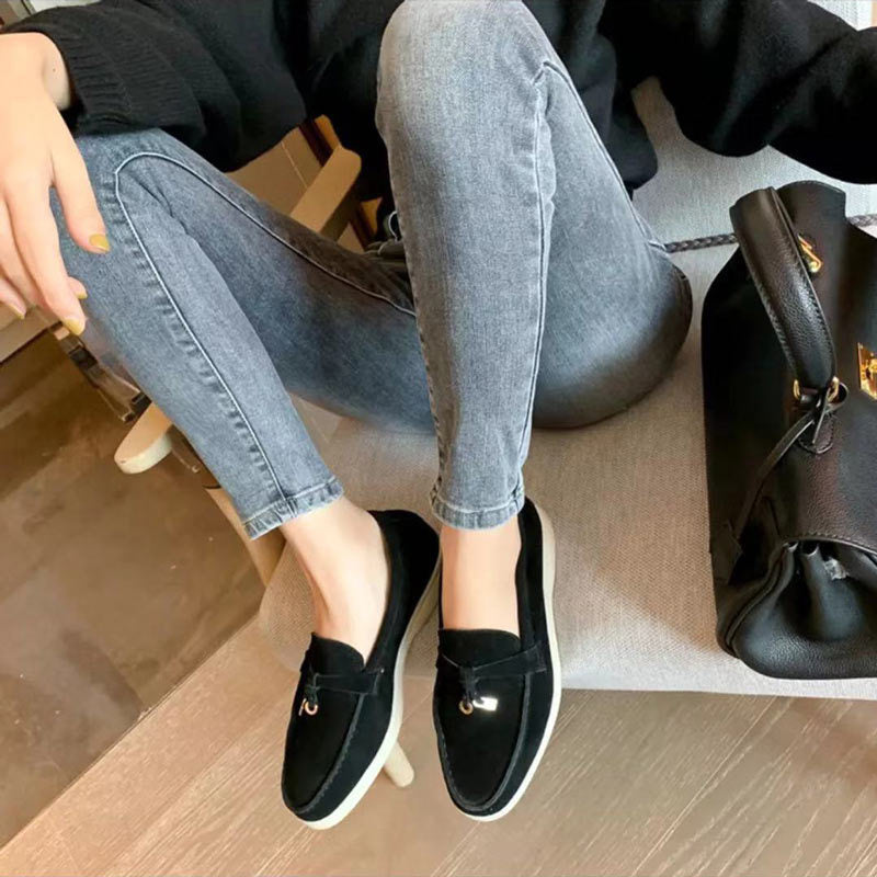 Zwergini-Mode Loafers Damen-Loafer mit Schloss-Detail
