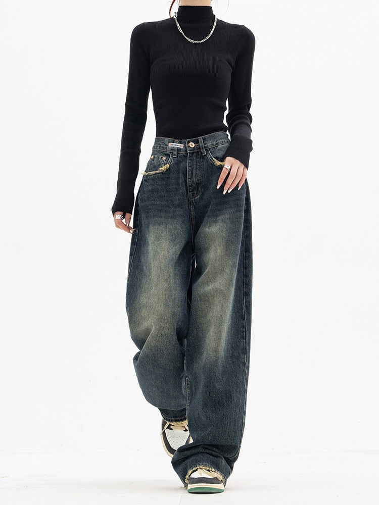 Zwergini-Mode - Damen Vintage Baggy Jeans
