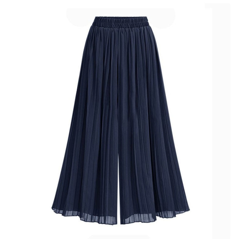 Zwergini-Mode - Damenhose mit weitem Bein und Mesh-Detail