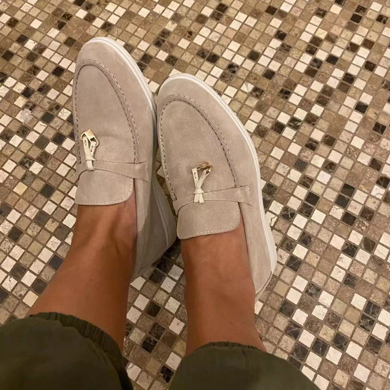 Zwergini-Mode Loafers Damen-Loafer mit Schloss-Detail