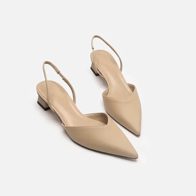 Zwergini-ModeMode Damen Slingback Pumps Spitz Geschlossen mit Absatz
