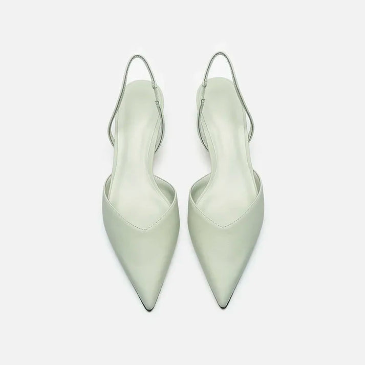 Zwergini-ModeMode Damen Slingback Pumps Spitz Geschlossen mit Absatz
