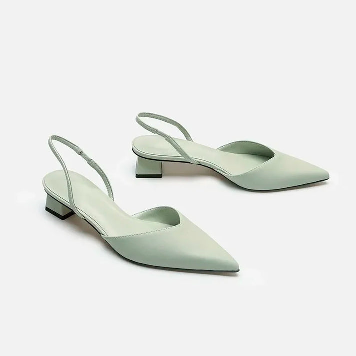 Zwergini-ModeMode Damen Slingback Pumps Spitz Geschlossen mit Absatz