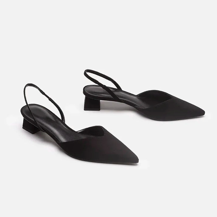 Zwergini-ModeMode Damen Slingback Pumps Spitz Geschlossen mit Absatz