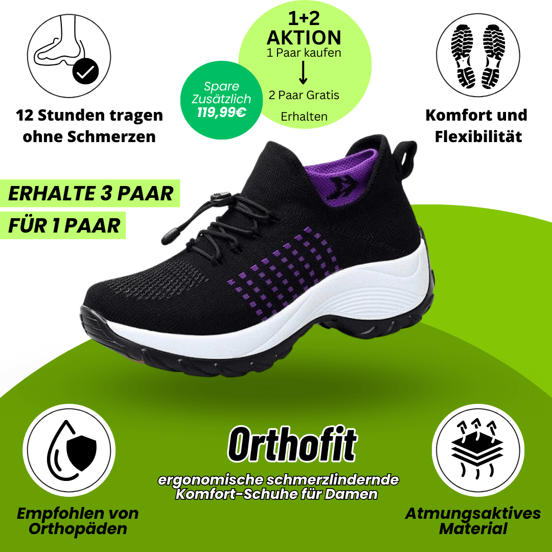 Orthofit - ergonomische schmerzlindernde Komfort-Schuhe für Damen - Sonderaktion 1+2 Gratis