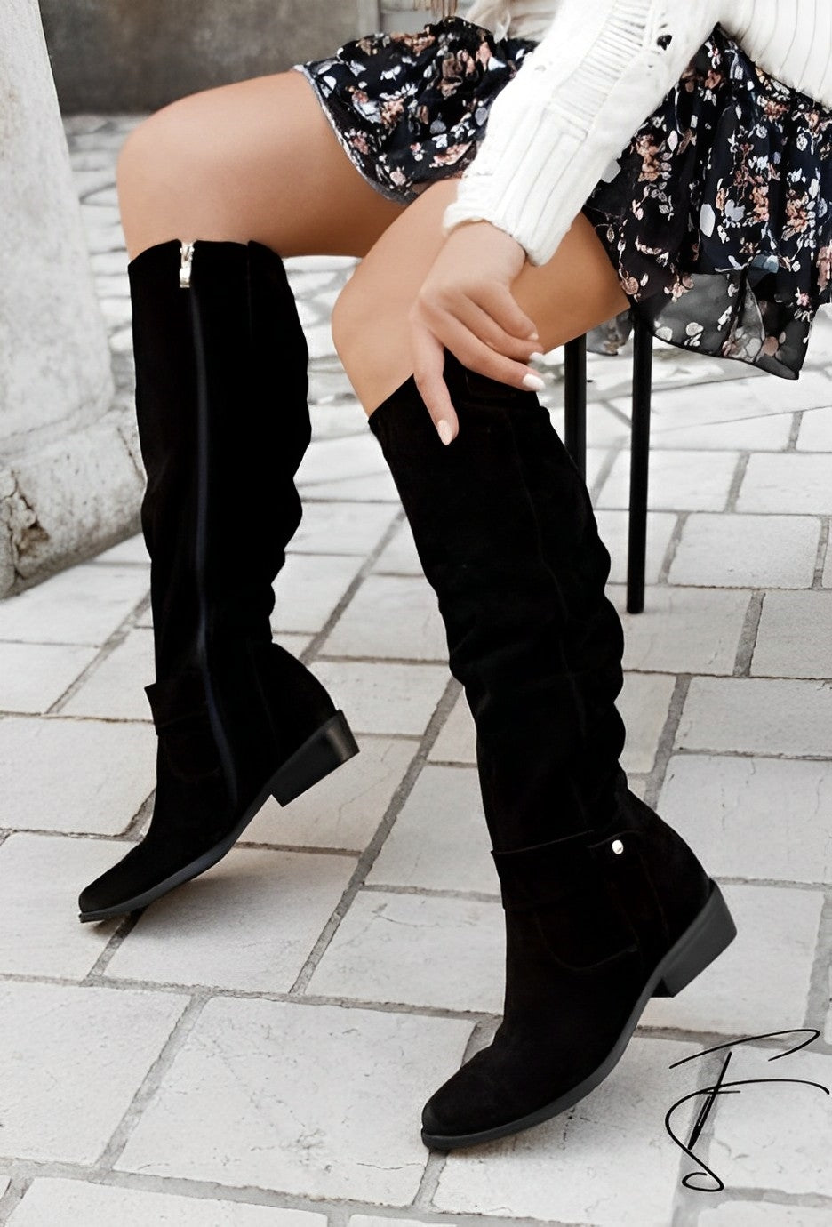 Zwergini-Mode | Overknee Western Cowboy Stiefel Mit Absatz Für Damen