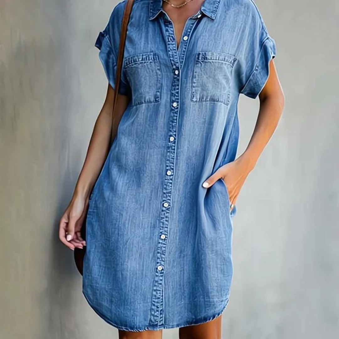 Zwergini-Mode | Hochwertiges Denimkleid