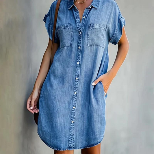 Zwergini-Mode | Hochwertiges Denimkleid