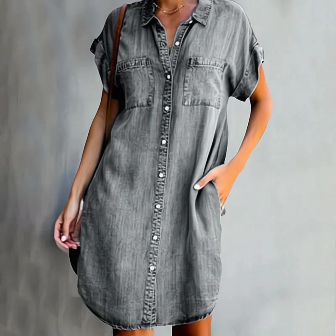 Zwergini-Mode | Hochwertiges Denimkleid