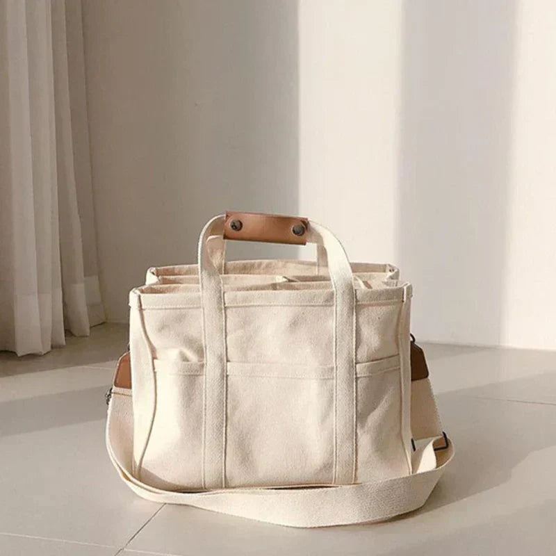 Zwergini-Mode - Canvas-Tasche mit Mehrfachfächern