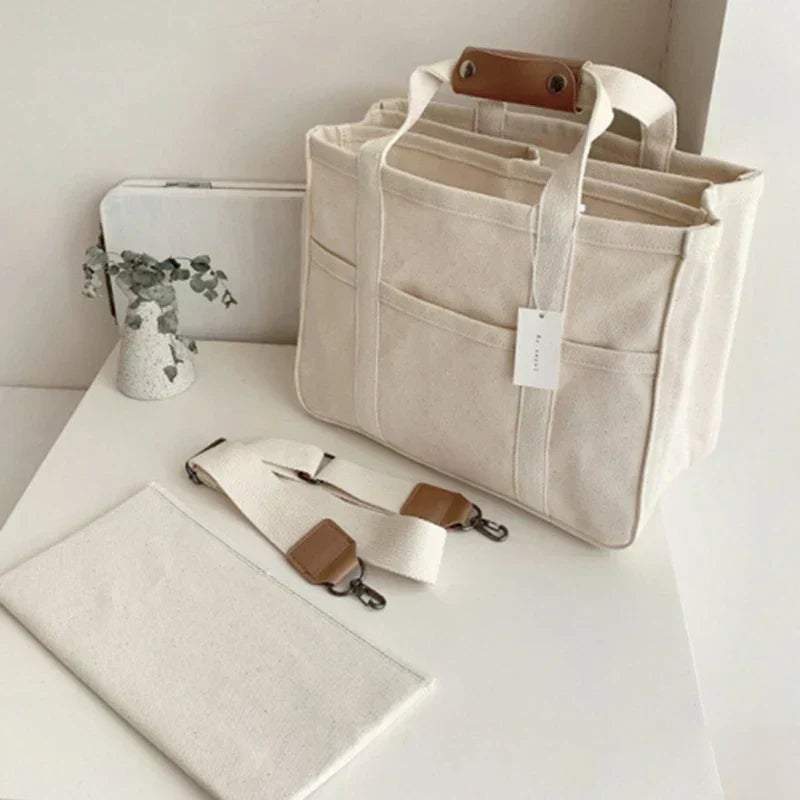 Zwergini-Mode - Canvas-Tasche mit Mehrfachfächern