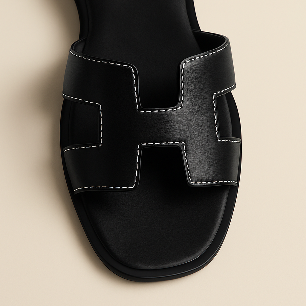Damen Slip-On Sandalen, flach, bequem, Sommer Schuhe