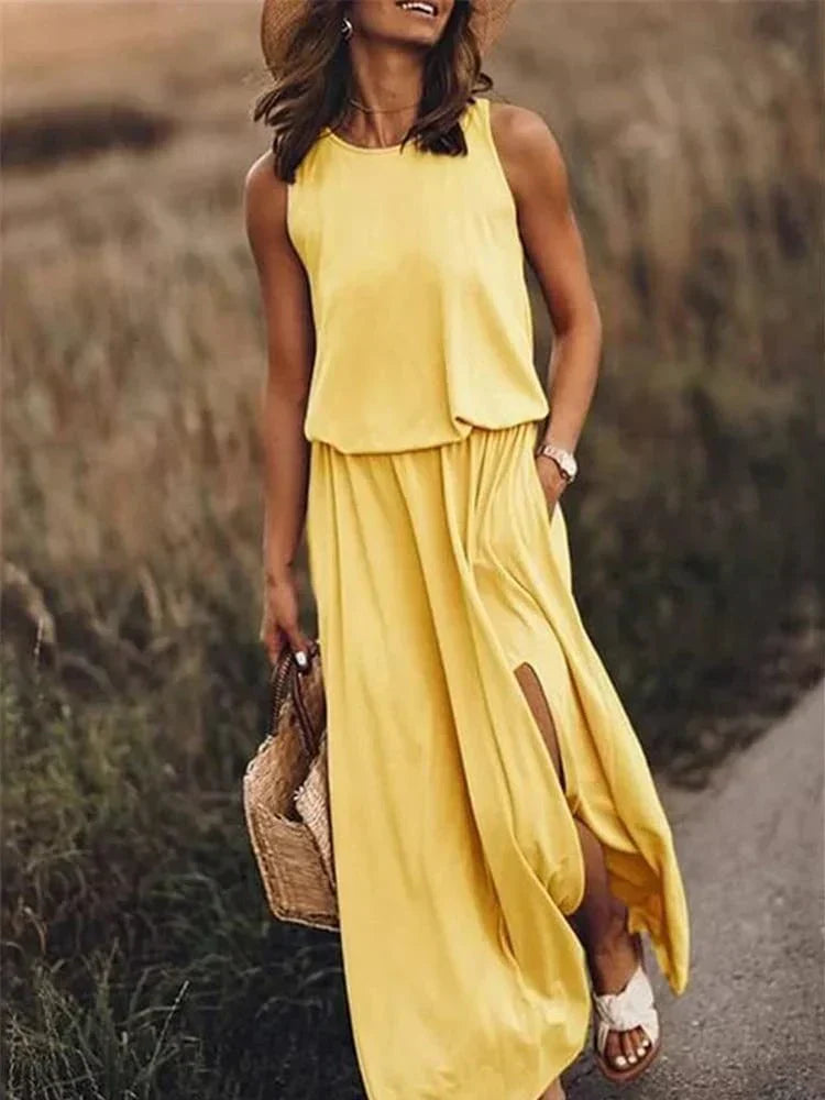 Zwergini-Mode – entspanntes weißes maxikleid