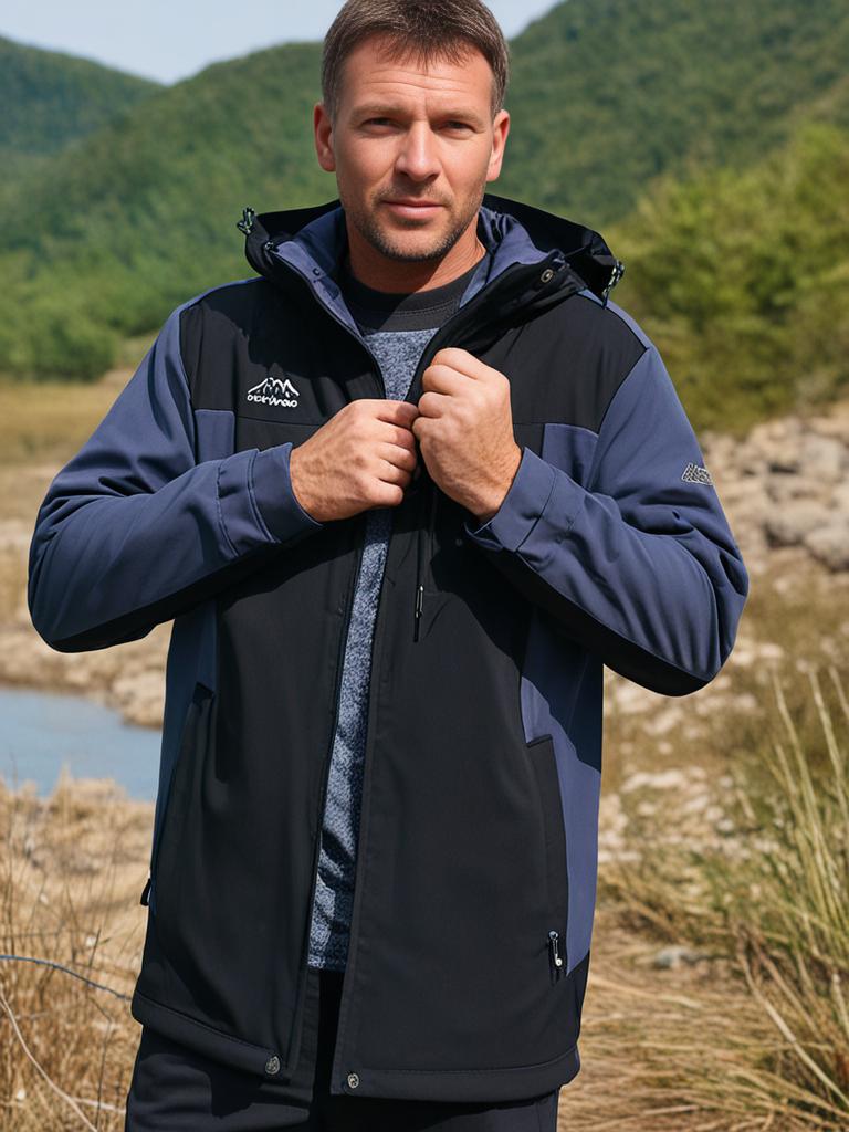 Hochwertige Herren-Outdoorjacke mit Kapuze