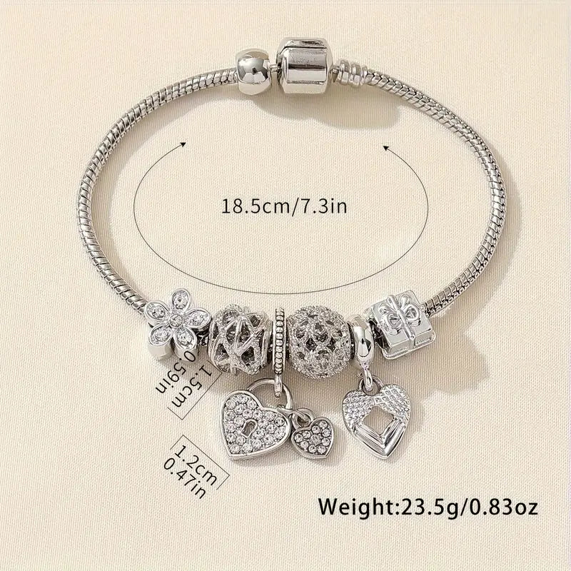 Zwergini-Mode Modisches Armband mit Strasssteinen und Blumen