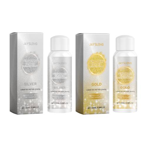 Gold & Silber Körper-Glitzerspray
