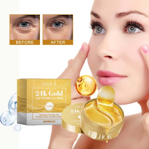 24K Gold Augenpads mit Kollagen und Hyaluronsäure