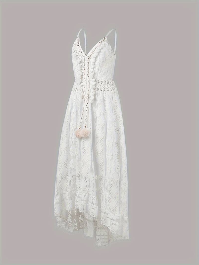 Zwergini-Mode – boho-maxi-sommerkleid mit spaghettiträgern und v-ausschnitt
