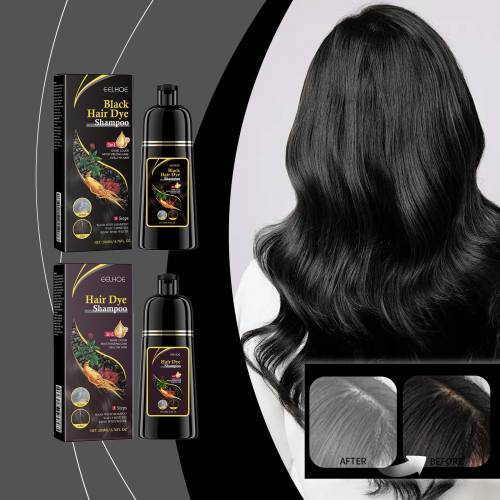 Schwarzes Kräuter-Farbshampoo mit Ginseng und Reishi