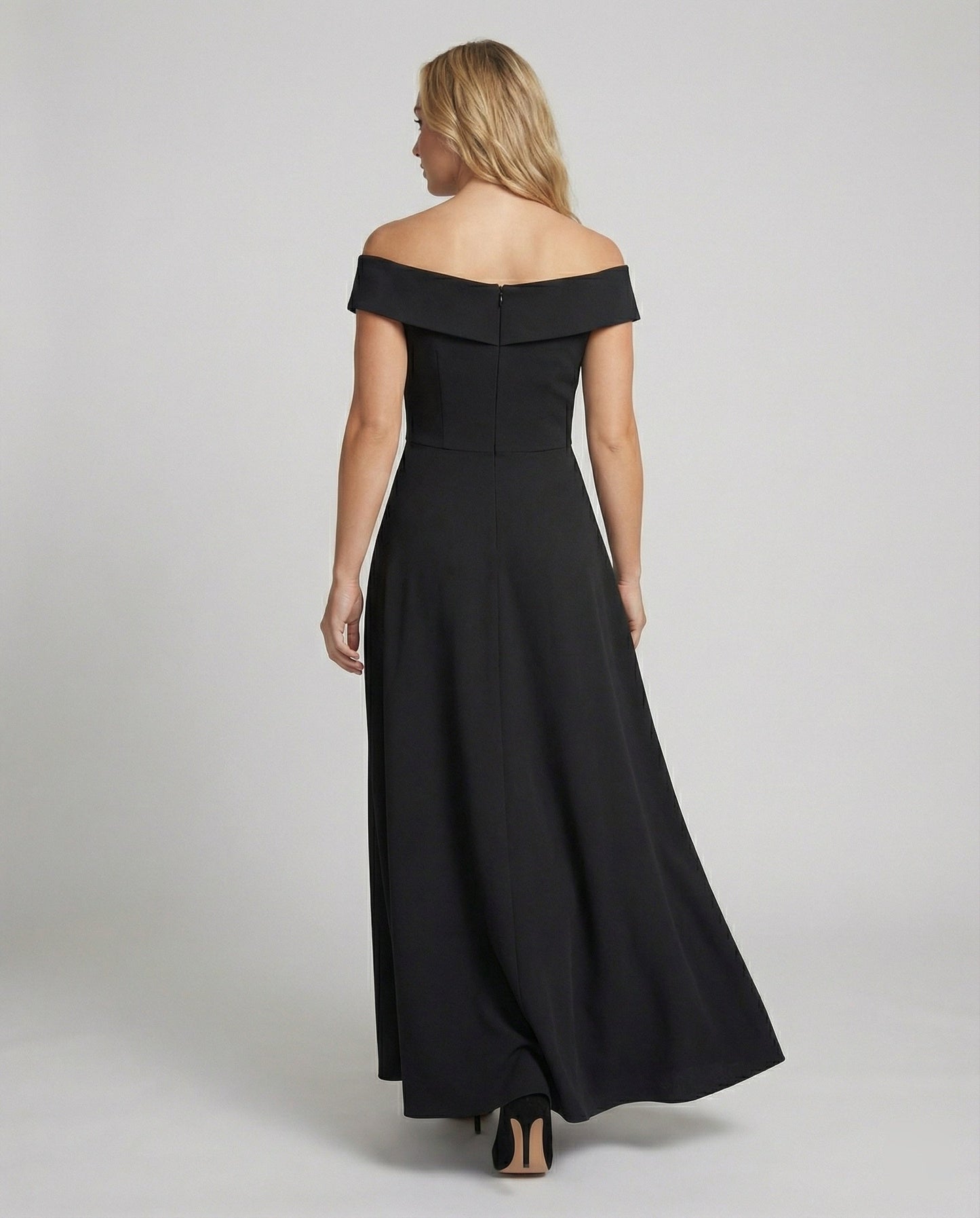 Zwergini-Mode | Elegantes Off-Shoulder Langes Catwalk Abendkleid