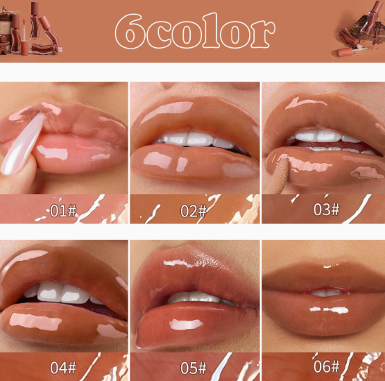 Lippenöl-Gloss mit Eiscreme-Aroma, Wet-Look-Spiegelglanz