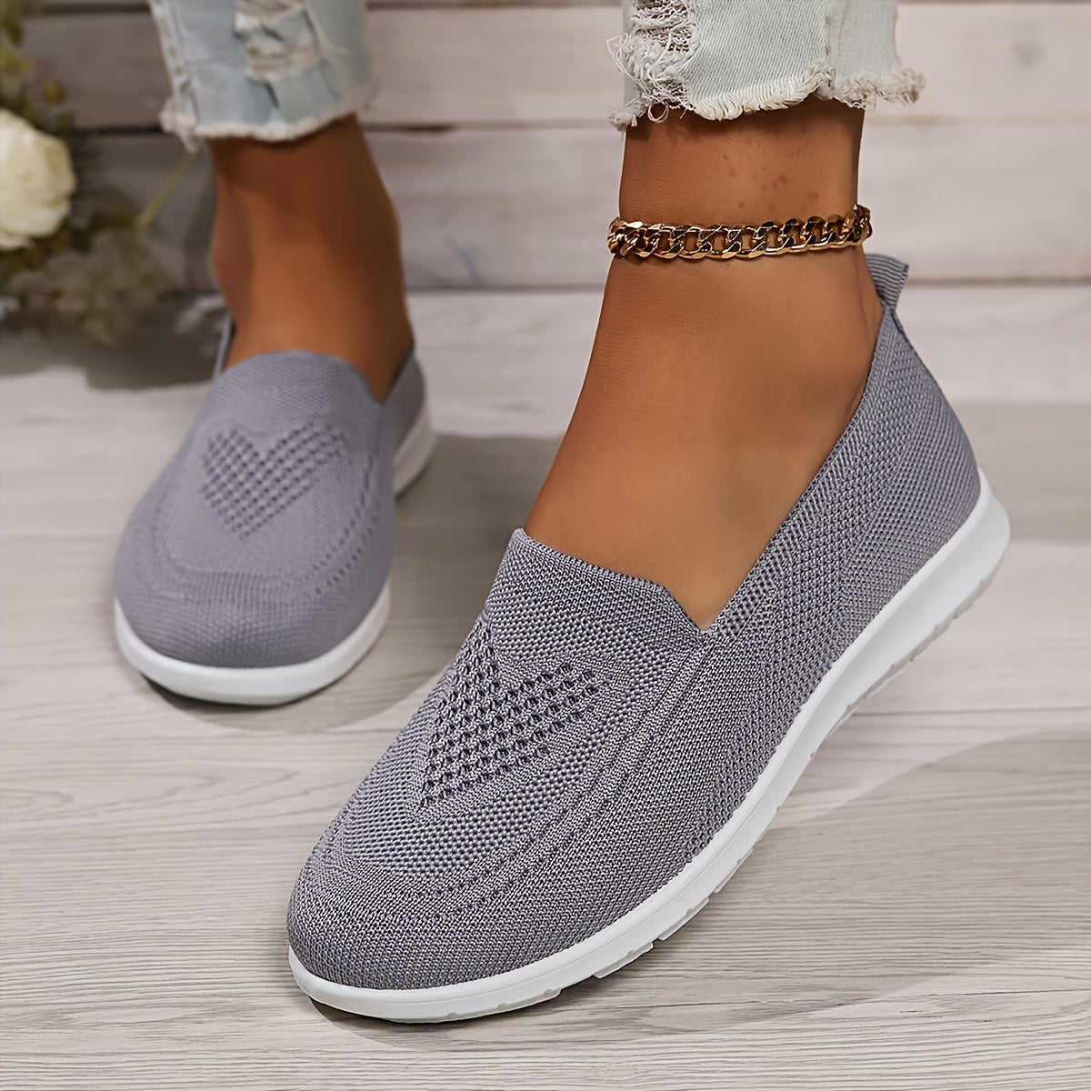 Zwergini-Mode | Einfarbige Gestrickte Sneaker Für Damen