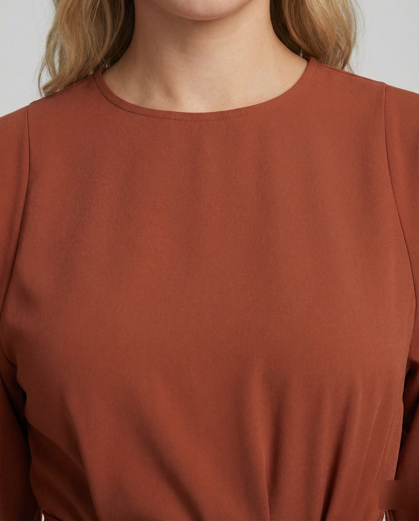Zwergini-Mode | Elegantes Kleid mit Laternenärmeln und Gürtel