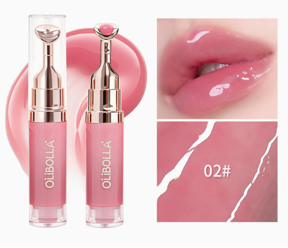 Plumping Lipgloss mit kühlender Metallspitze, Spiegelglanz