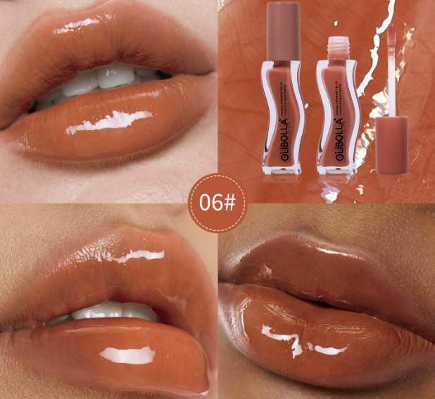 Lippenöl-Gloss mit Eiscreme-Aroma, Wet-Look-Spiegelglanz