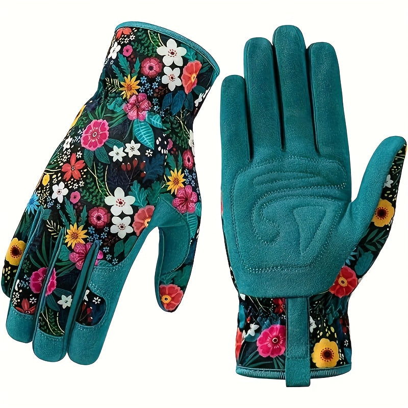 Zwergini-Mode | Atmungsaktive Gartenhandschuhe mit Blumenmuster