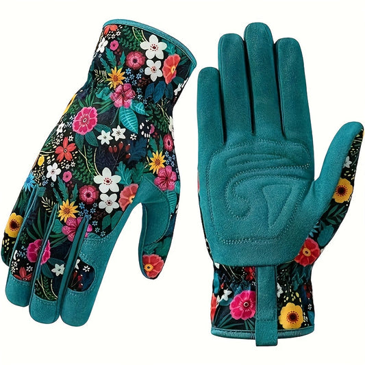 Zwergini-Mode | Atmungsaktive Gartenhandschuhe mit Blumenmuster