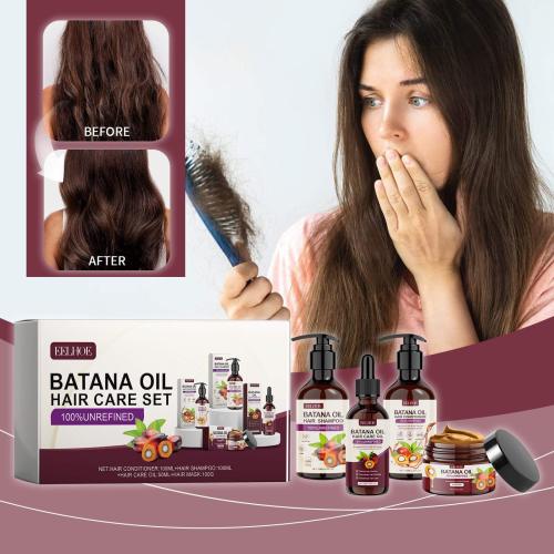 Batana Pflegeset: Shampoo, Spülung, Maske und Öl