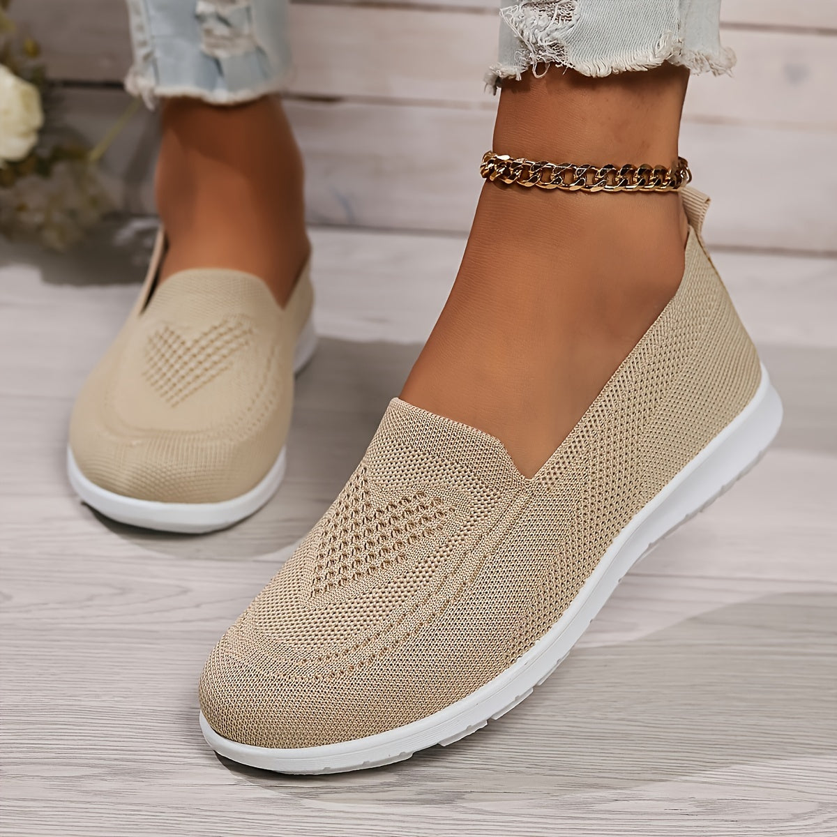 Zwergini-Mode | Einfarbige Gestrickte Sneaker Für Damen