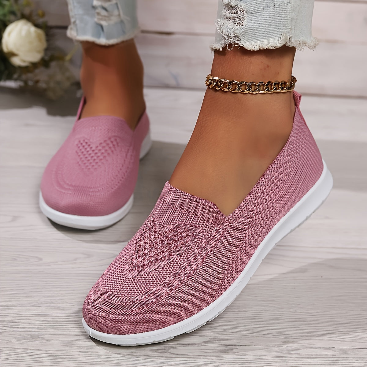 Zwergini-Mode | Einfarbige Gestrickte Sneaker Für Damen