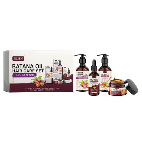 Batana Pflegeset: Shampoo, Spülung, Maske und Öl