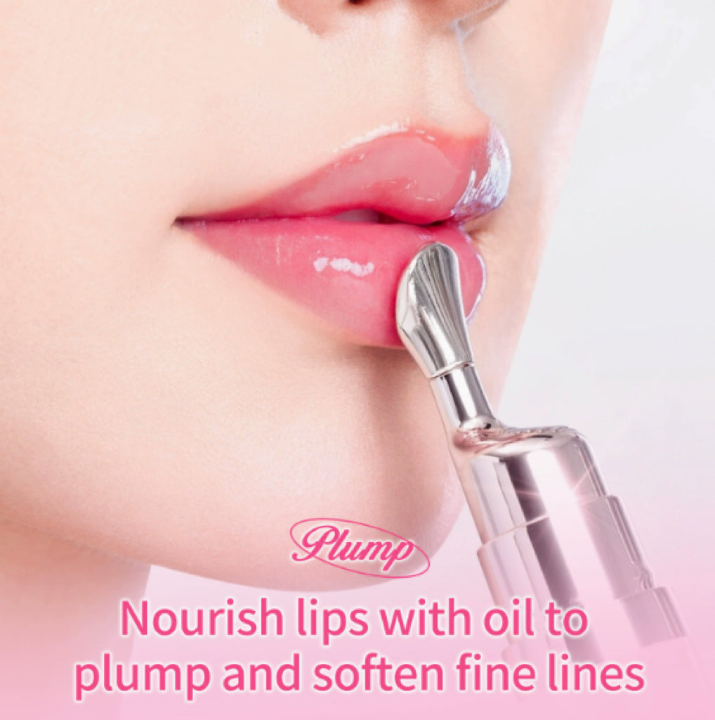 Plumping Lipgloss mit kühlender Metallspitze, Spiegelglanz