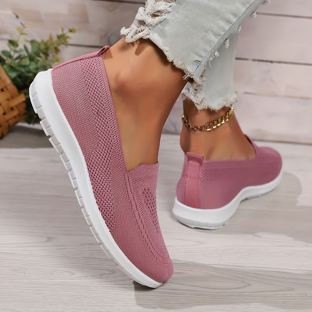Zwergini-Mode | Einfarbige Gestrickte Sneaker Für Damen