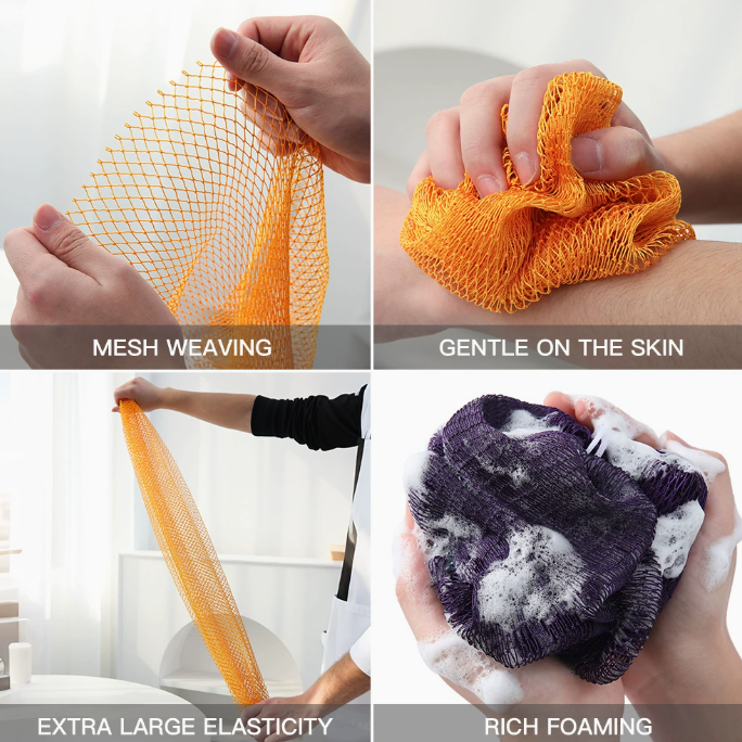 Dehnbares Nylon-Peeling-Rückentuch