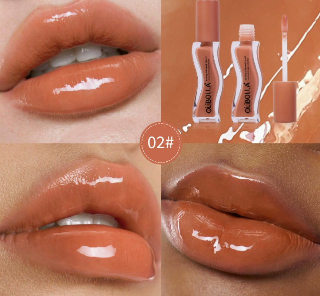 Lippenöl-Gloss mit Eiscreme-Aroma, Wet-Look-Spiegelglanz