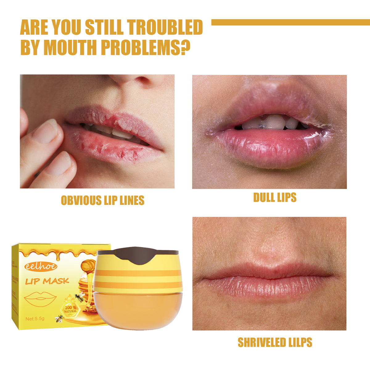 Honig Lippenmaske mit Vitamin E