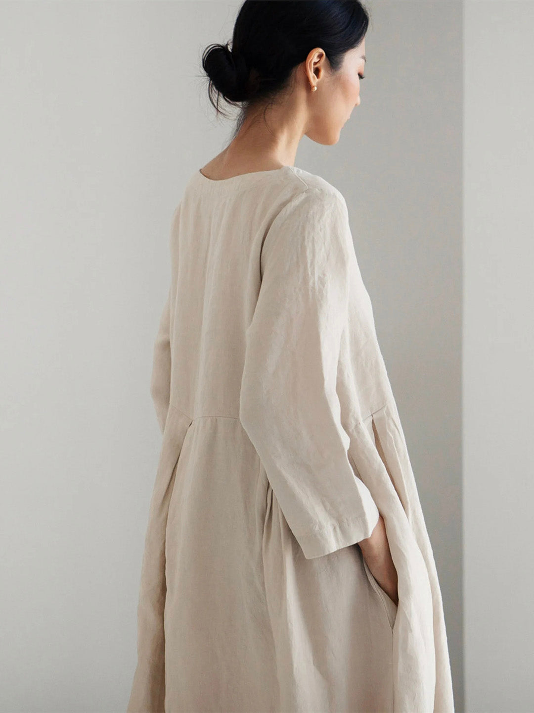 Lockeres kleid mit Seitentaschen