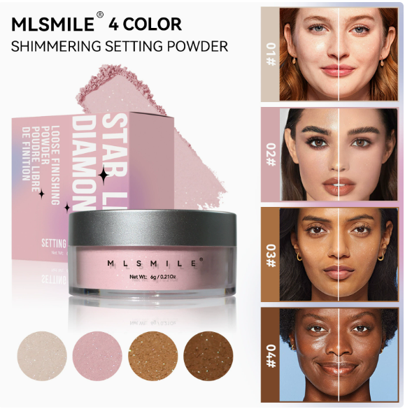 Schimmer-Highlighter-Puder für Gesicht und Körper, Perlglanz