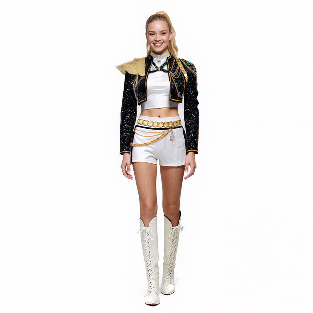Kpop Hunter Golden Girls Kostüm, Pailletten, funkelnd