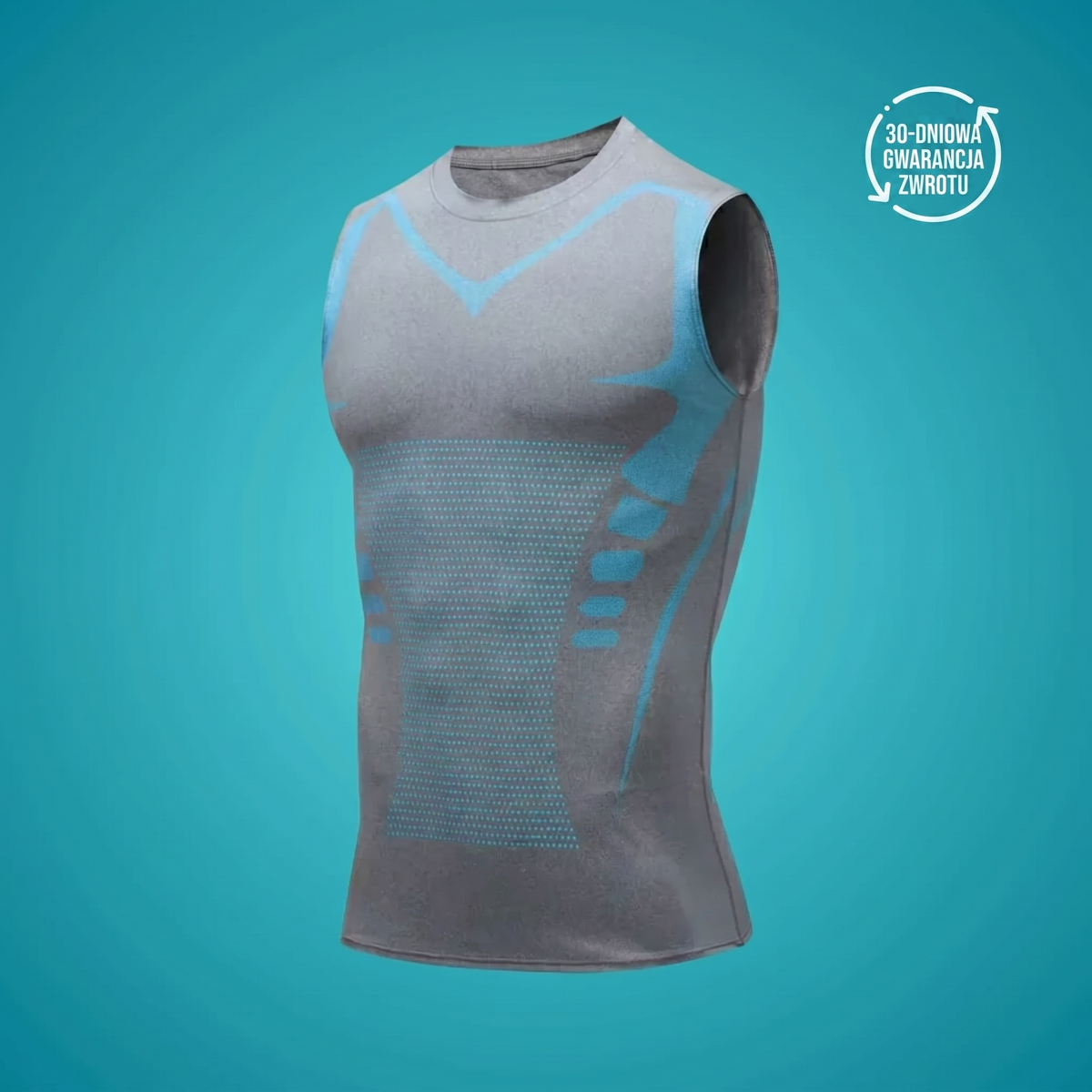 Shapewear Unterhemd für Herren – Kompressionsshirt, schwarz, weiß oder grau, Gr. S-5XL