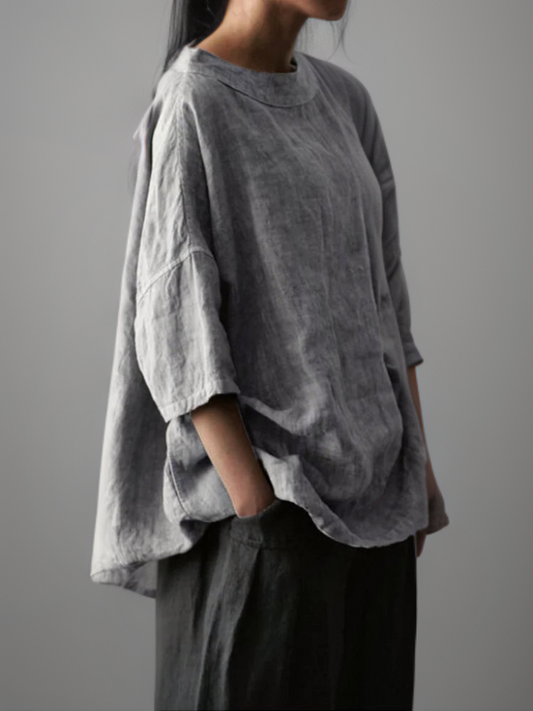 Zwergini-Mode | Vintage Tunika in Oversized-Modell mit Boot-Halskette