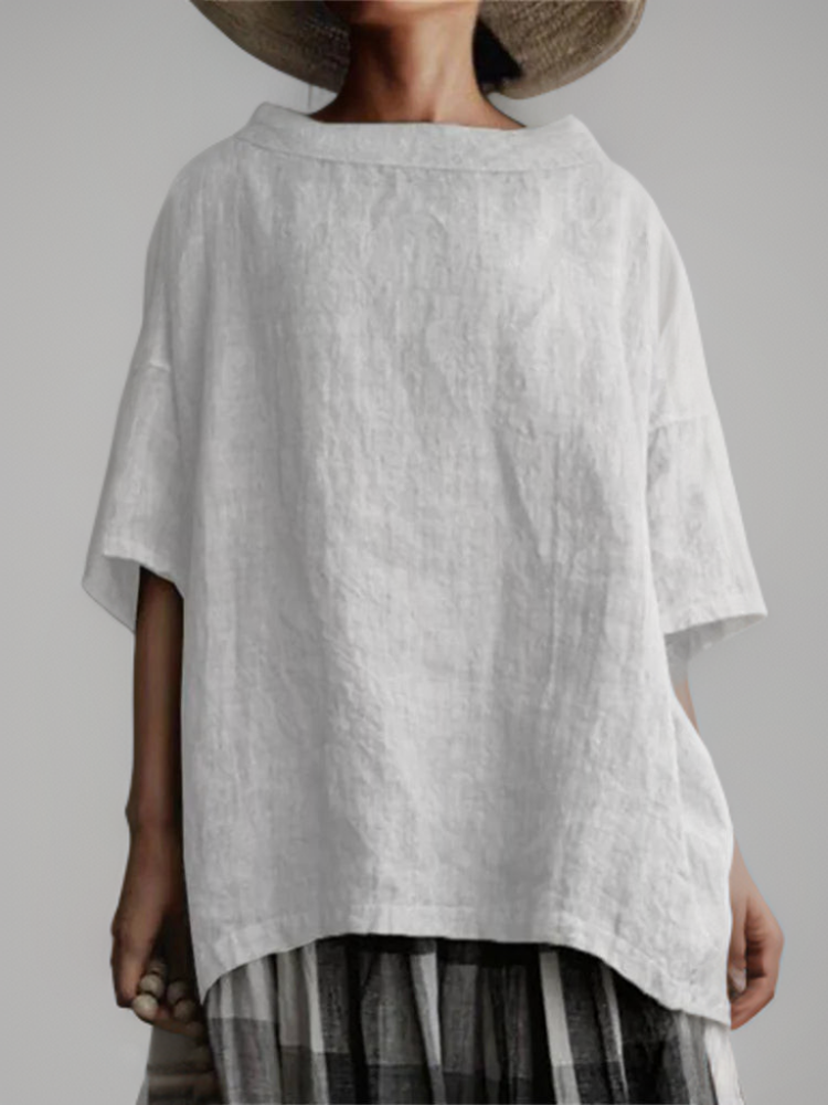 Zwergini-Mode | Vintage Tunika in Oversized-Modell mit Boot-Halskette
