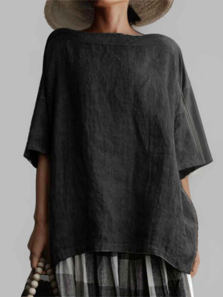 Zwergini-Mode | Vintage Tunika in Oversized-Modell mit Boot-Halskette