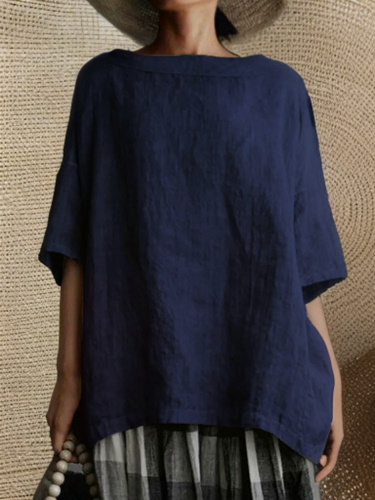 Zwergini-Mode | Vintage Tunika in Oversized-Modell mit Boot-Halskette